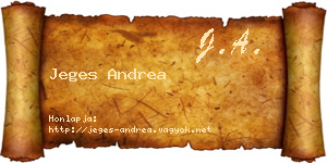 Jeges Andrea névjegykártya
