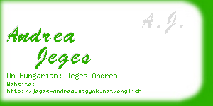 andrea jeges business card